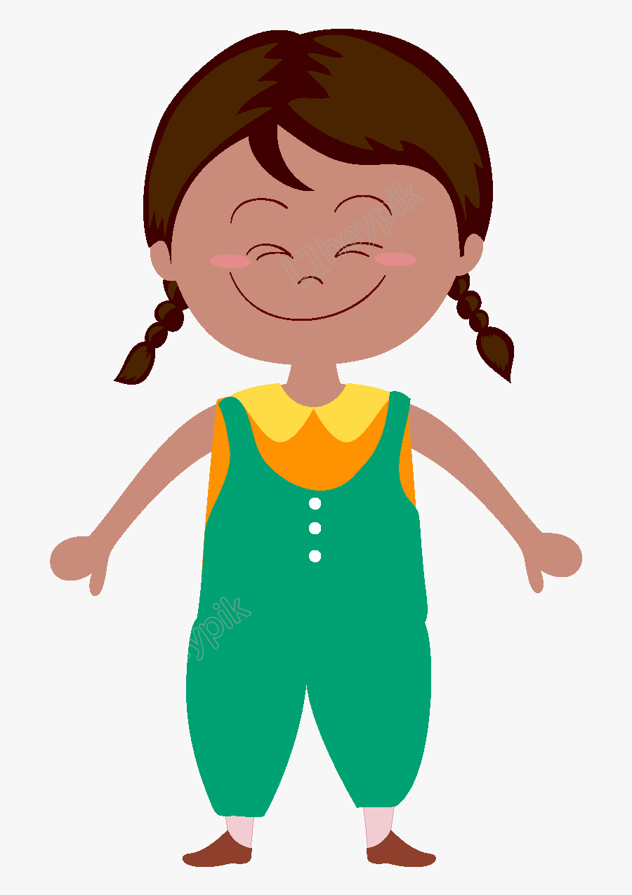 Clip Art Cartoon Cute Girl - Cartoon, Transparent Clipart