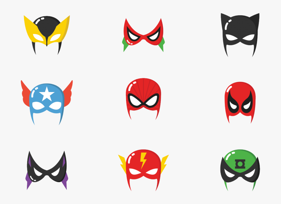 Drawn Masks Superwoman - Marvel Vector Png, Transparent Clipart