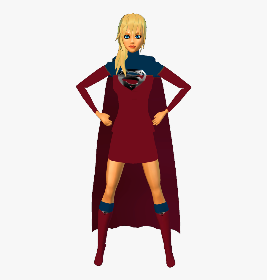 Supergirl Redblu Skirt - Costume, Transparent Clipart