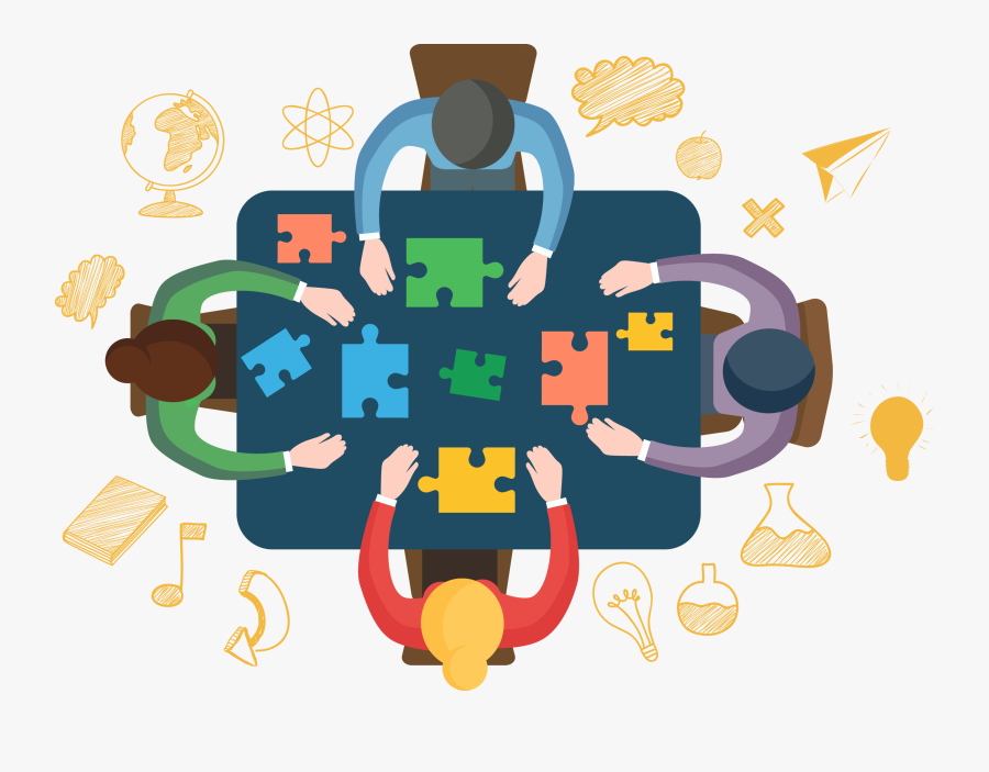 Team Work Vector Illustration Png Download - Team Work Png, Transparent Clipart