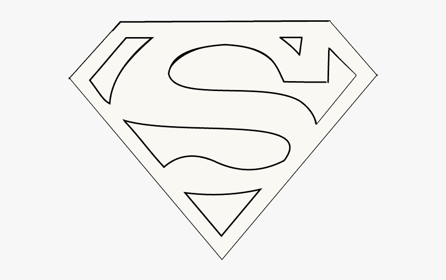 How To Draw Superman Logo Easy Step By Drawing Guides - Superman Logo Drawing, Transparent Clipart
