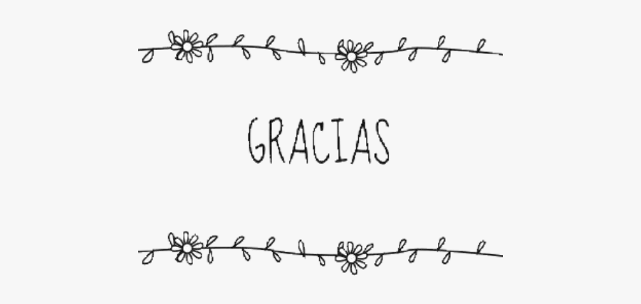#gracias #blackandwhite #black&white #tumblr - Handwriting, Transparent Clipart