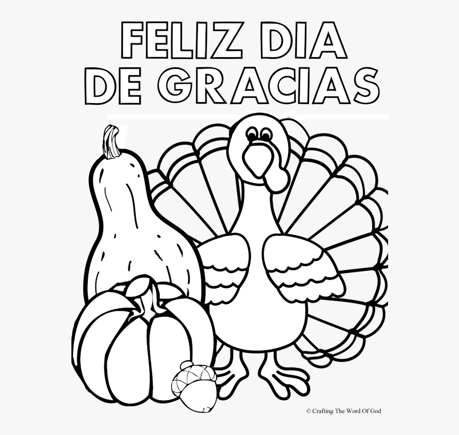 Transparent Accion De Gracias Clipart - Thanksgiving Day To Color, Transparent Clipart