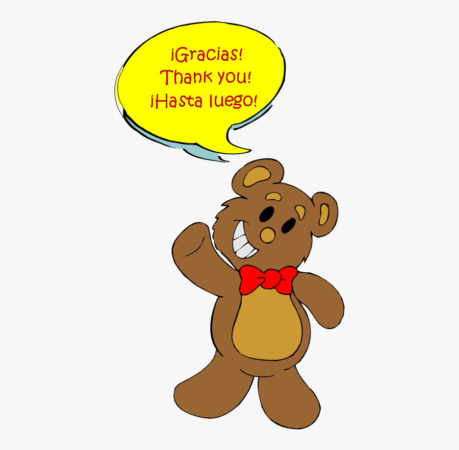 Music And Spanish Fun - Bear, Transparent Clipart