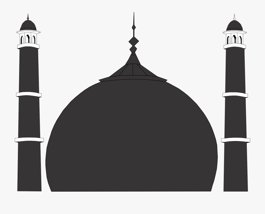 Taj Mahal - Masjid E Nabvi Clipart Black And White, Transparent Clipart