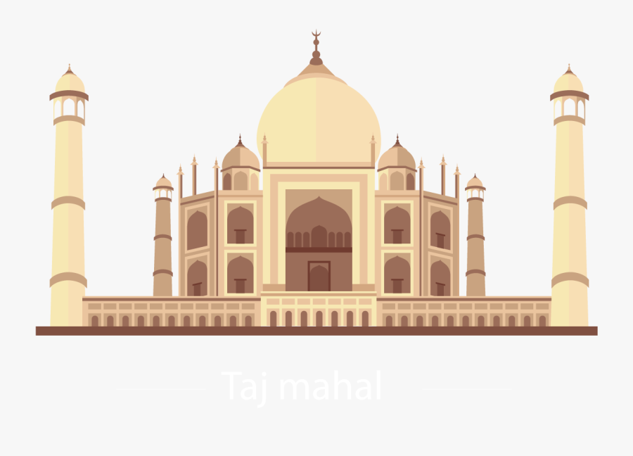 Taj Mahal Vector Png, Transparent Clipart