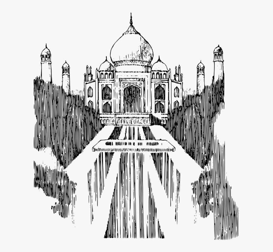 Symmetry,monochrome Photography,classical Architecture - Vector Images Of Indian Historical Monuments, Transparent Clipart