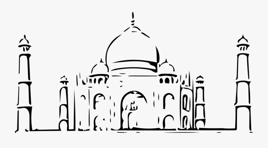 Taj Mahal Vector, Taj Mahal, Taj, Mahal, Agra, Up - Taj Mahal Vector Png, Transparent Clipart