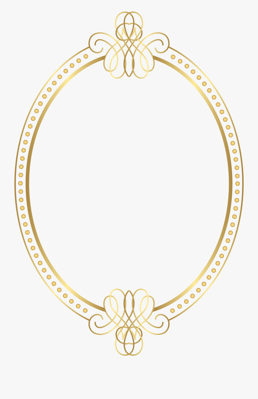 Transparent Oval Frame Png - Frame Gold Png Border, Transparent Clipart