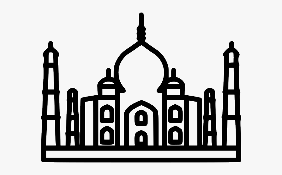 Taj Mahal Clipart Logo - Taj Mahal Outline Png, Transparent Clipart