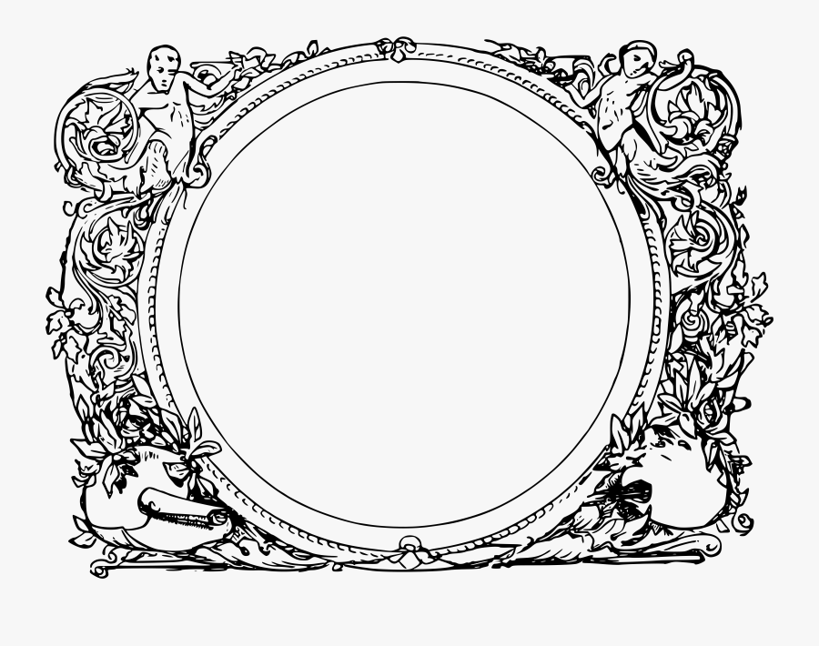 Circle,line Art,clip Art,oval,picture Frame - Picture Frame, Transparent Clipart