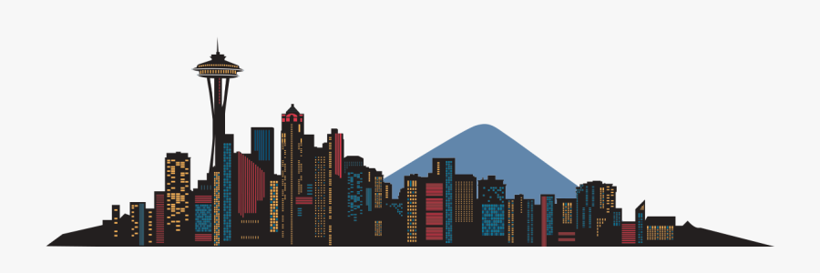 Seattle Skyline Vector , Png Download - Seattle Transparent, Transparent Clipart