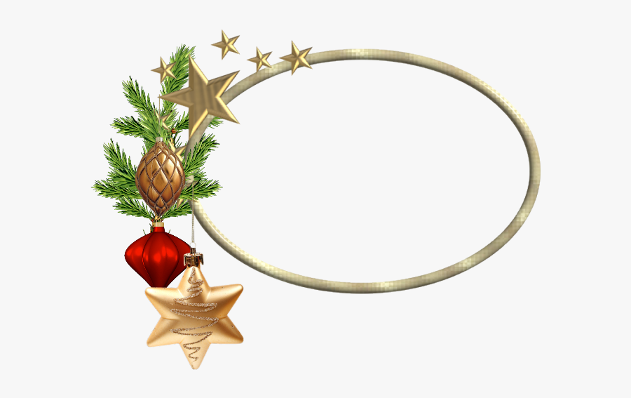 Oval Christmas Frame Png - Oval Christmas Border Png, Transparent Clipart