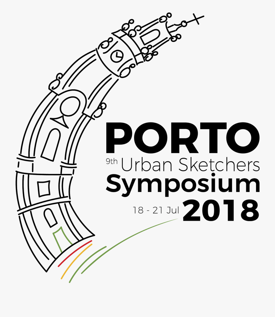 Official Symposium Logo And Big Turnout Of Symposium - Symposium Urban Sketching Porto, Transparent Clipart
