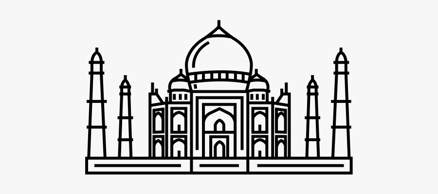 Taj Mahal Rubber Stamp"
 Class="lazyload Lazyload Mirage - Drawing Of 7 Wonders Of The World, Transparent Clipart