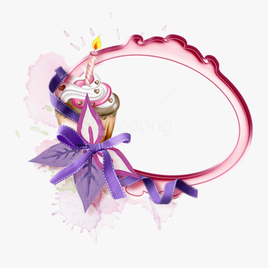 Free Png Oval Birthday Transparent Frame With Cake - Happy Birthday Dear Daddy, Transparent Clipart