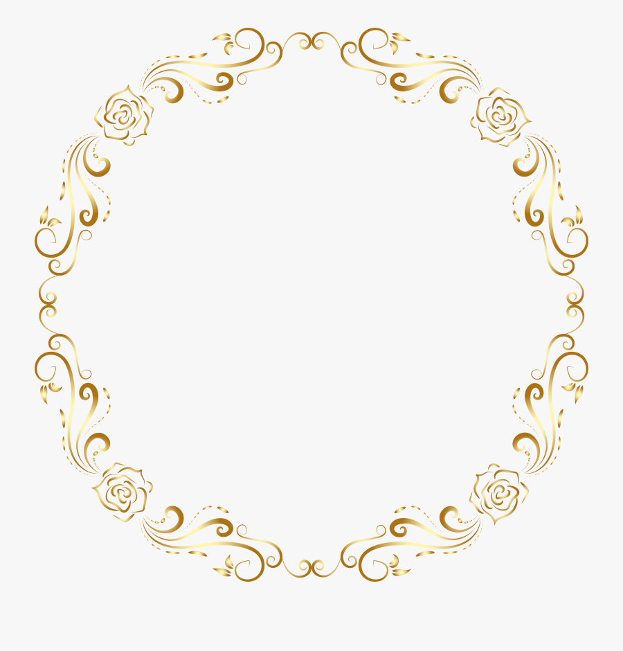Round Deco Border Frame Transparent Png Clip Art, Transparent Clipart
