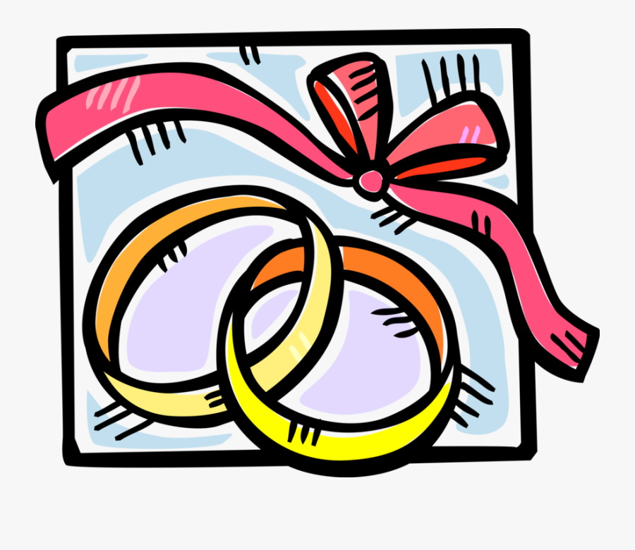 Vector Illustration Of Wedding Band Rings Signify Pledge, Transparent Clipart