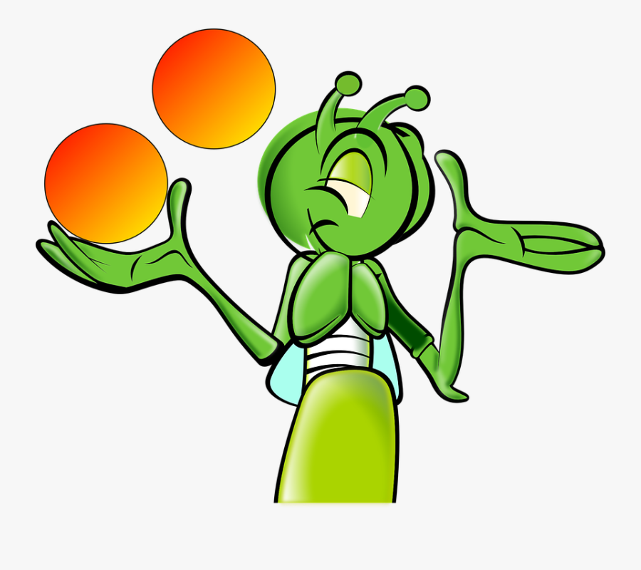 Cartoon Cricket, Transparent Clipart