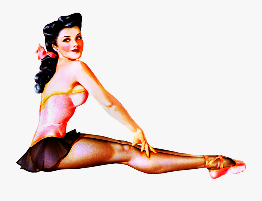 Pin Up Girl Sexy Woman Retro 1940s 1950s - Pin Up Woman Sexy, Transparent Clipart