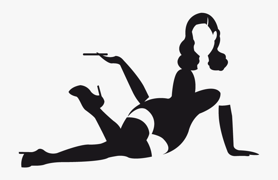 Girl Silhouette Clip Art - Pin Up Girl Silhouette, Transparent Clipart