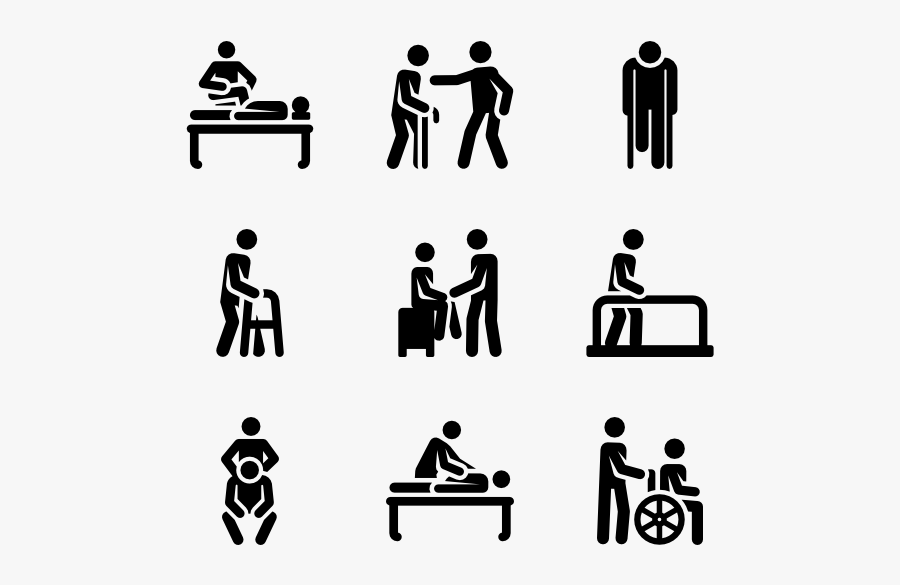 Physiotherapy Icons, Transparent Clipart