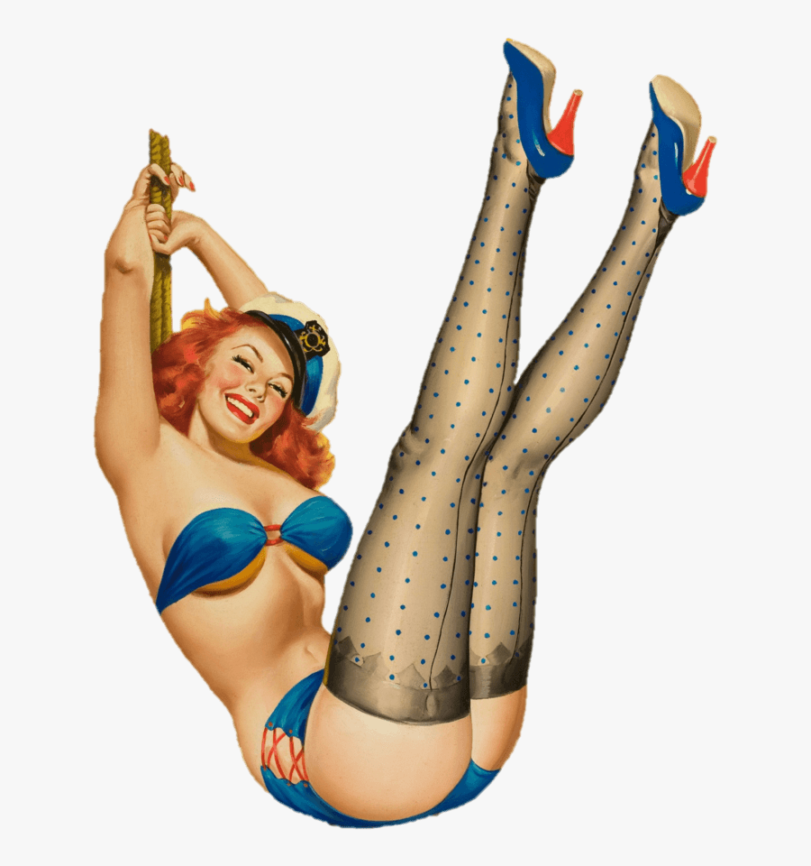 Pin Up Hanging - Pin Up Girl Free, Transparent Clipart
