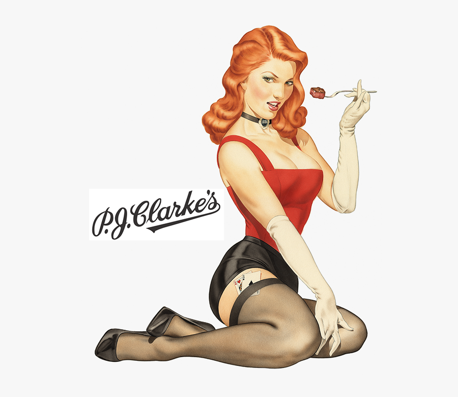 Clip Art Collection Of Free Drawing - Vegas Pin Up Girl, Transparent Clipart