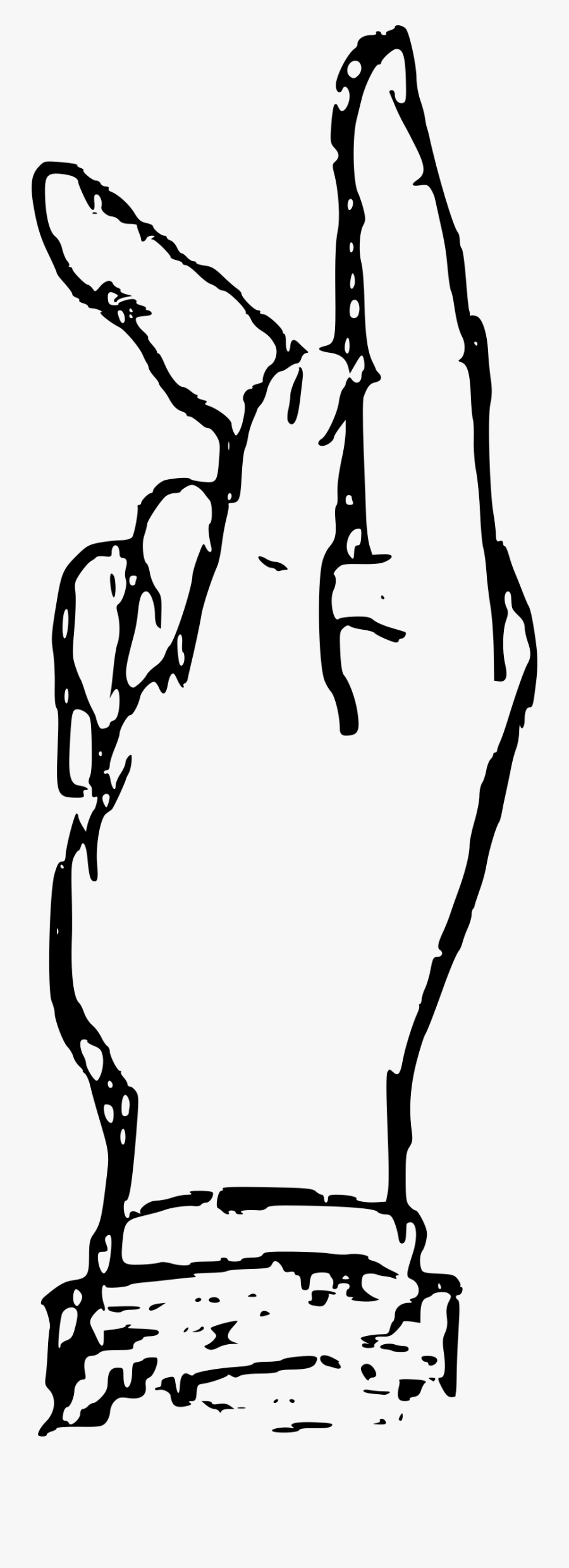 Deaf People Clipart - Hand Sign For K, Transparent Clipart