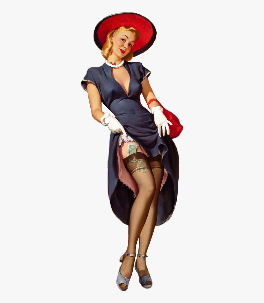 Vintage Woman Png - Vintage Nude Pin Up Png, Transparent Clipart