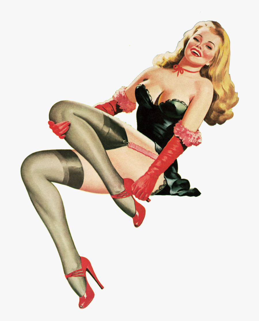 Clip Art Retro Pin Up Girl - Pin Up Girl Transparent Png, Transparent Clipart