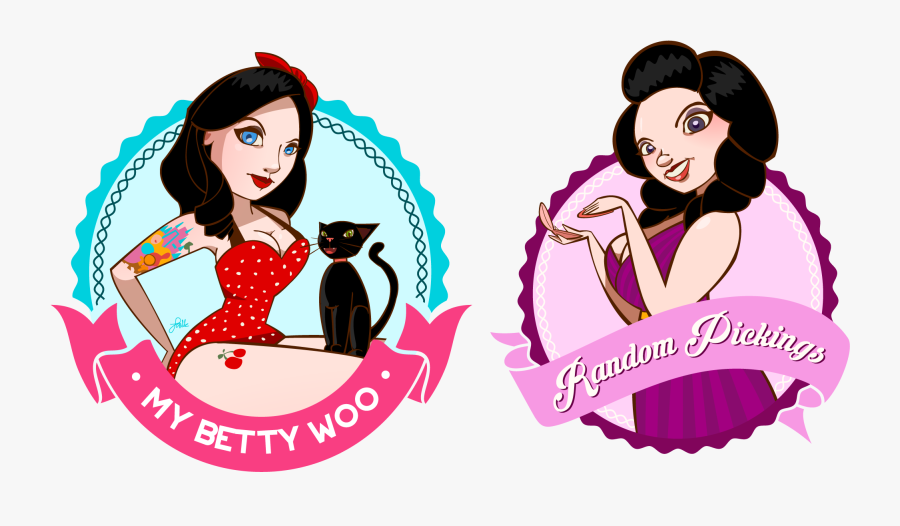 Clothing Accessories Logo Illustration Pin-up Girl, Transparent Clipart