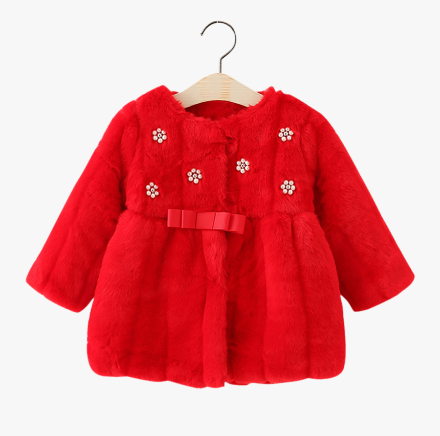 2017 Winter Jackets Girls Fashion Faux Fur Girls Coat - Clothes Hanger, Transparent Clipart