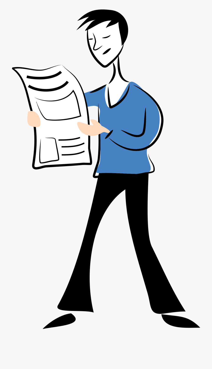 Man Reading Newspaper Clip Art 101 Clip Art - Man Reading News Paper Clipart, Transparent Clipart