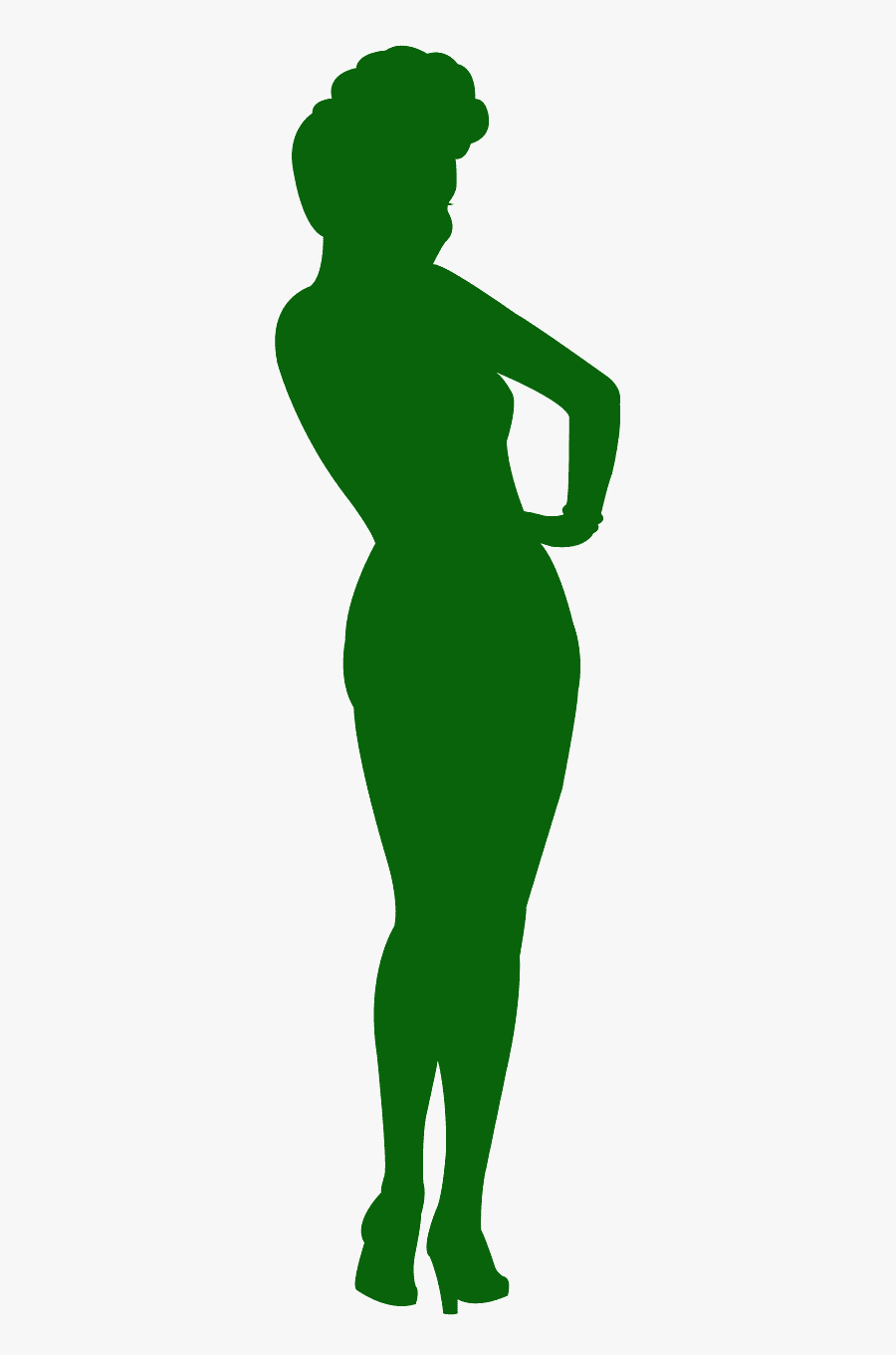 50s Pinup Silhouette, Transparent Clipart