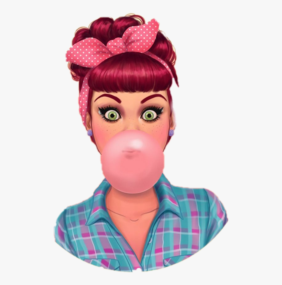 #pinup #girl #chiclete - Pin Up Bubble Gum, Transparent Clipart