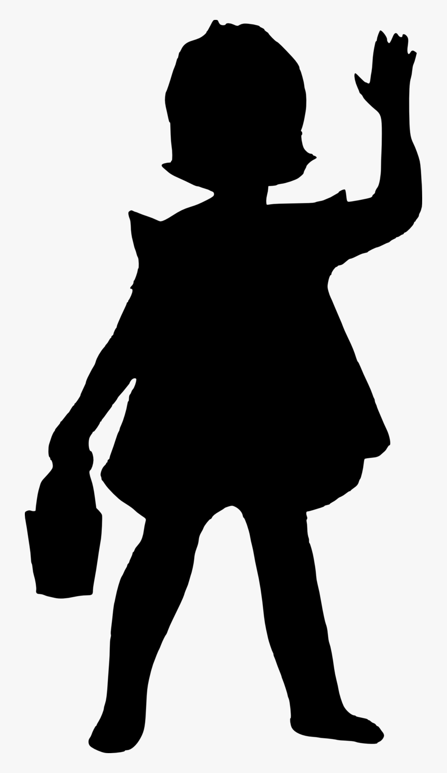 Girl-silhouette - Silhouette, Transparent Clipart