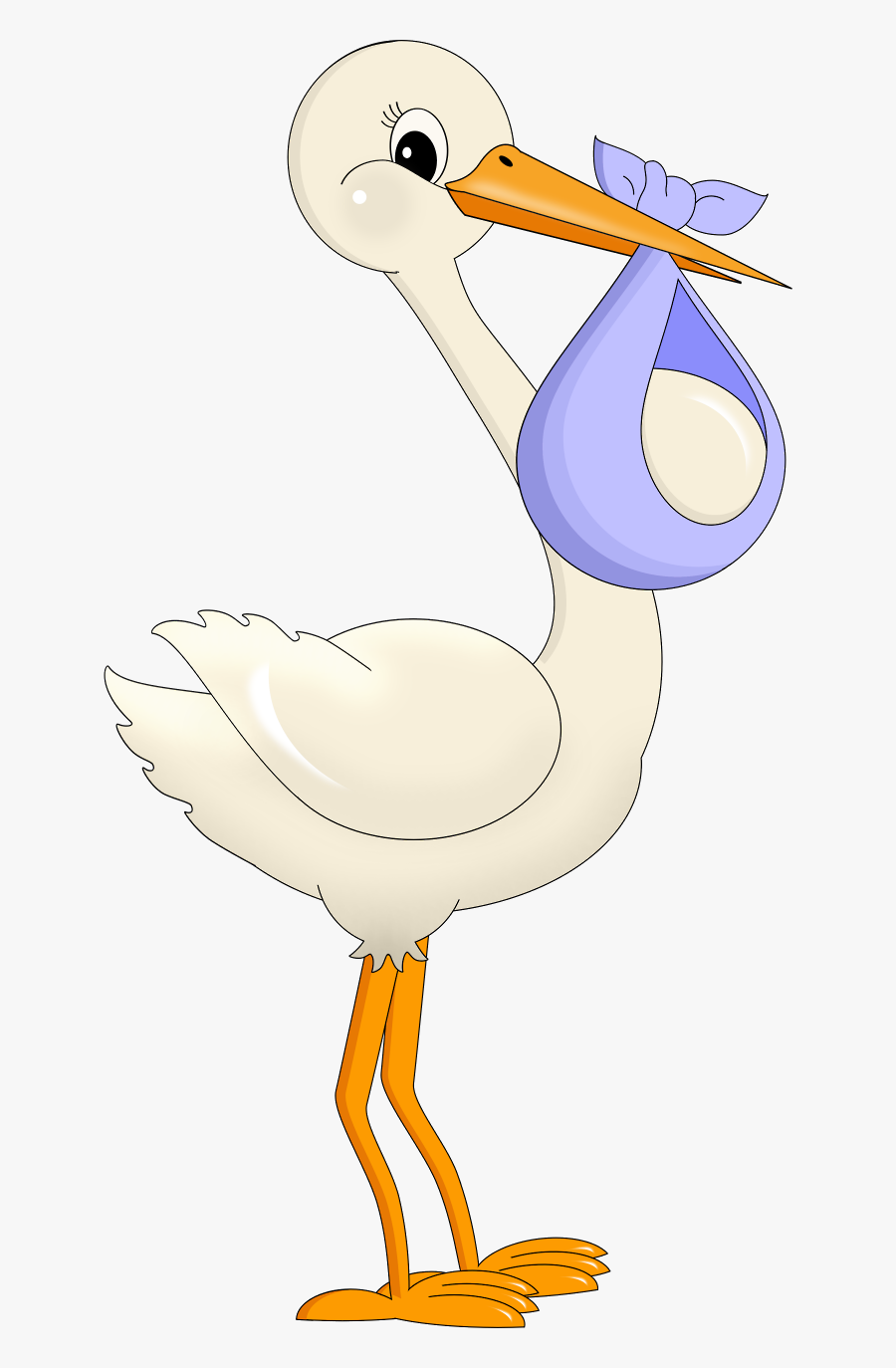 Transparent Newborn Baby Clipart - Stork Baby, Transparent Clipart