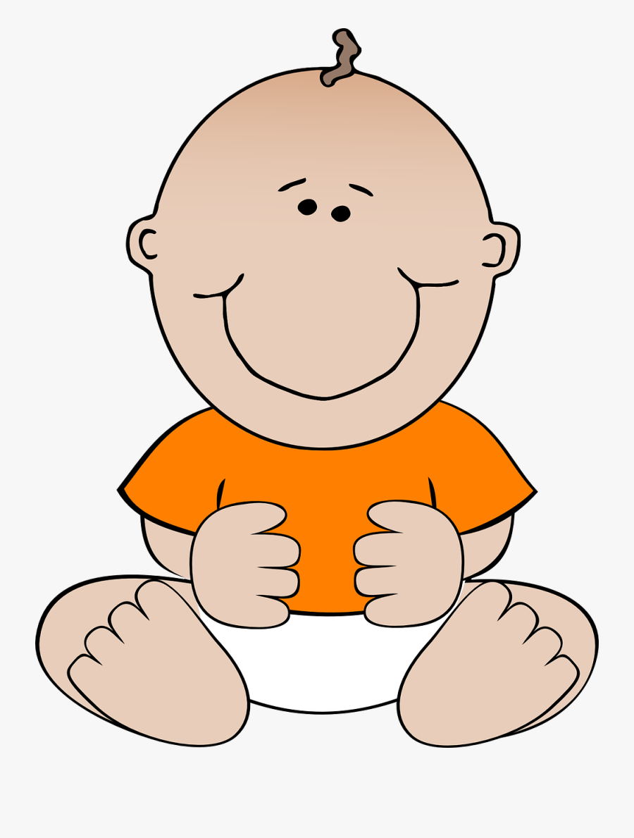 Baby Orange Infant Free Picture - Baby Sitting Clipart, Transparent Clipart