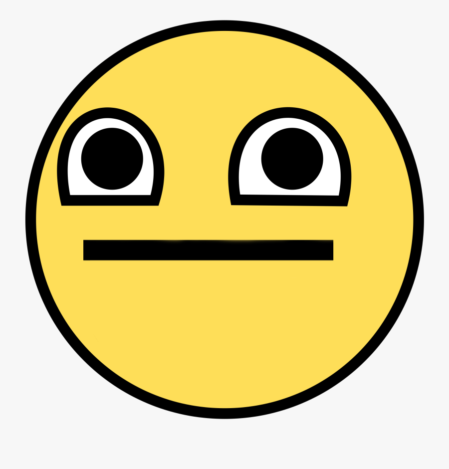 Clip Art Serious Emoji - Surprised Smiley, Transparent Clipart