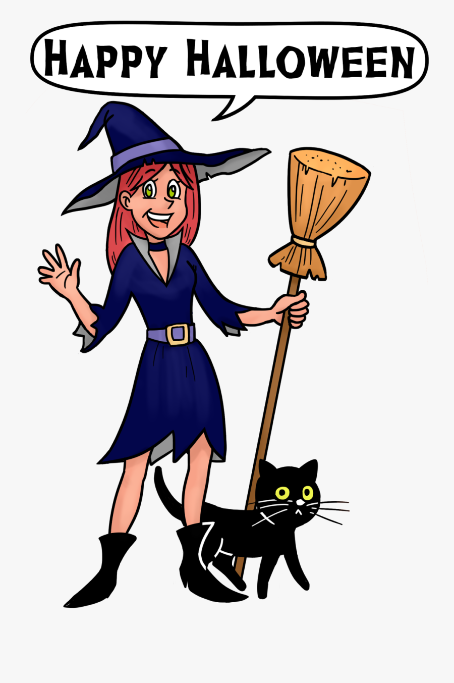 Happy Halloween Clipart - Cartoon, Transparent Clipart