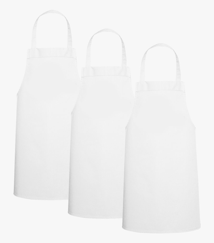 Three Large White Kids Aprons - Aprons Png, Transparent Clipart