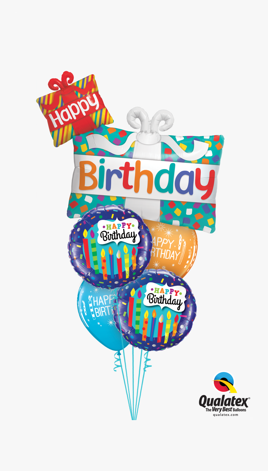 Classic Birthday Presents Balloon Bouquet - Happy Birthday Balloons Guy, Transparent Clipart