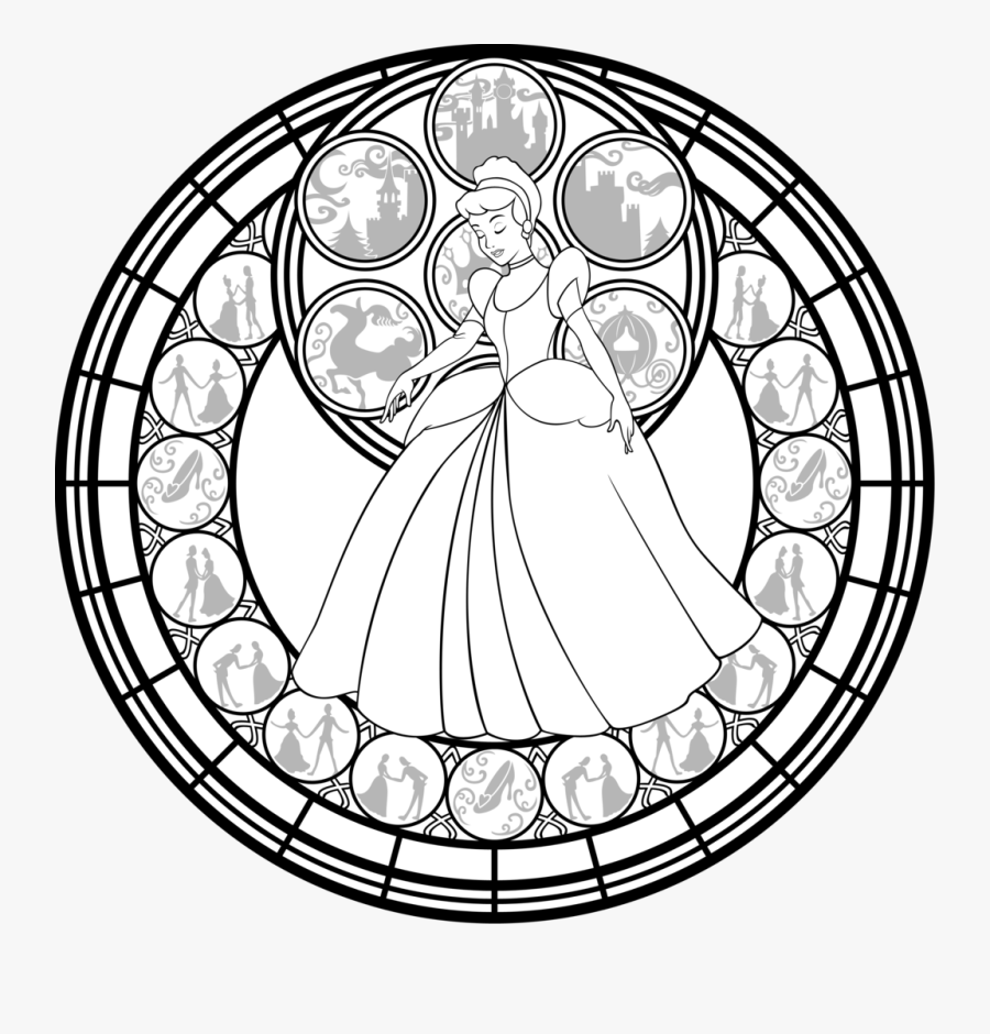 Stained Glass Cross Coloring Pages - Beauty And The Beast Adult Coloring Pages, Transparent Clipart