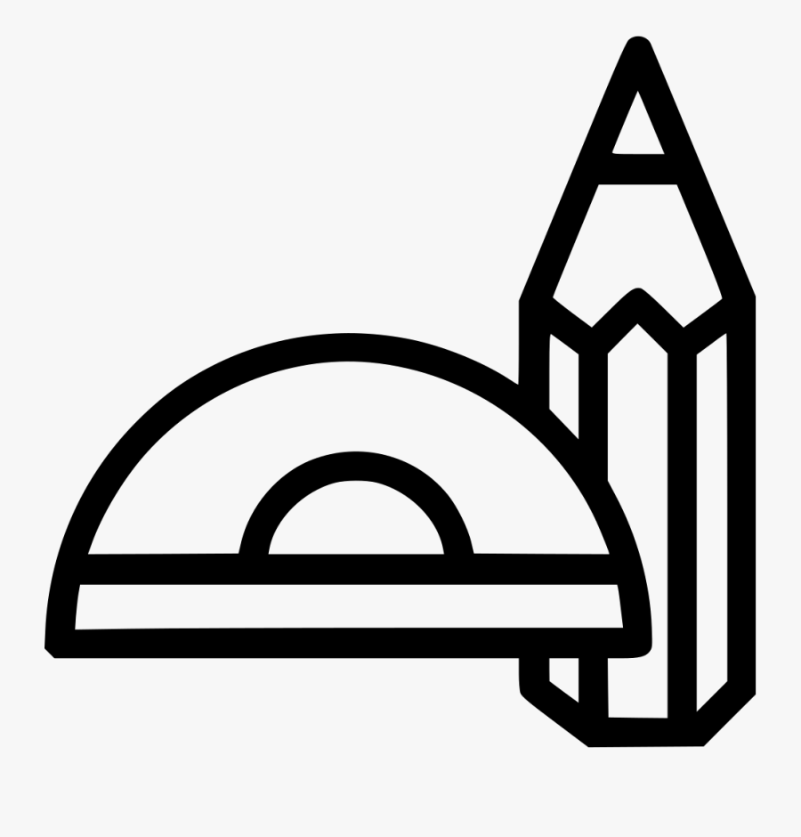 Protractor Drafting Draw Design - School Material Icons Png, Transparent Clipart