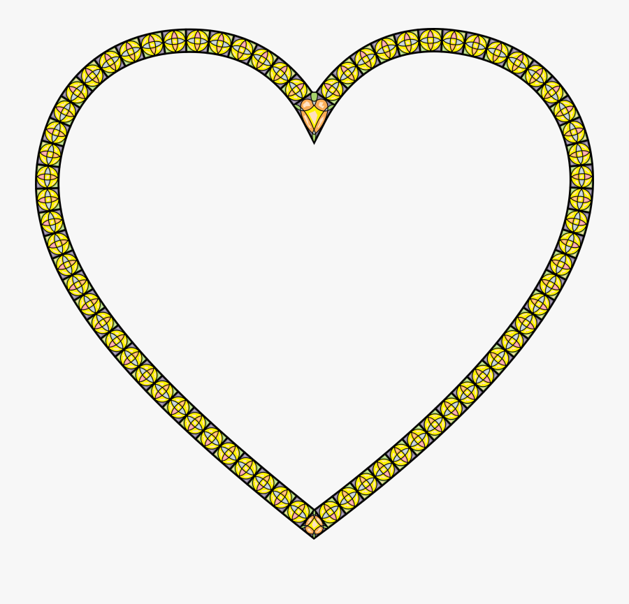 Stained Glass Heart Clip Arts - Frame Hd Png, Transparent Clipart