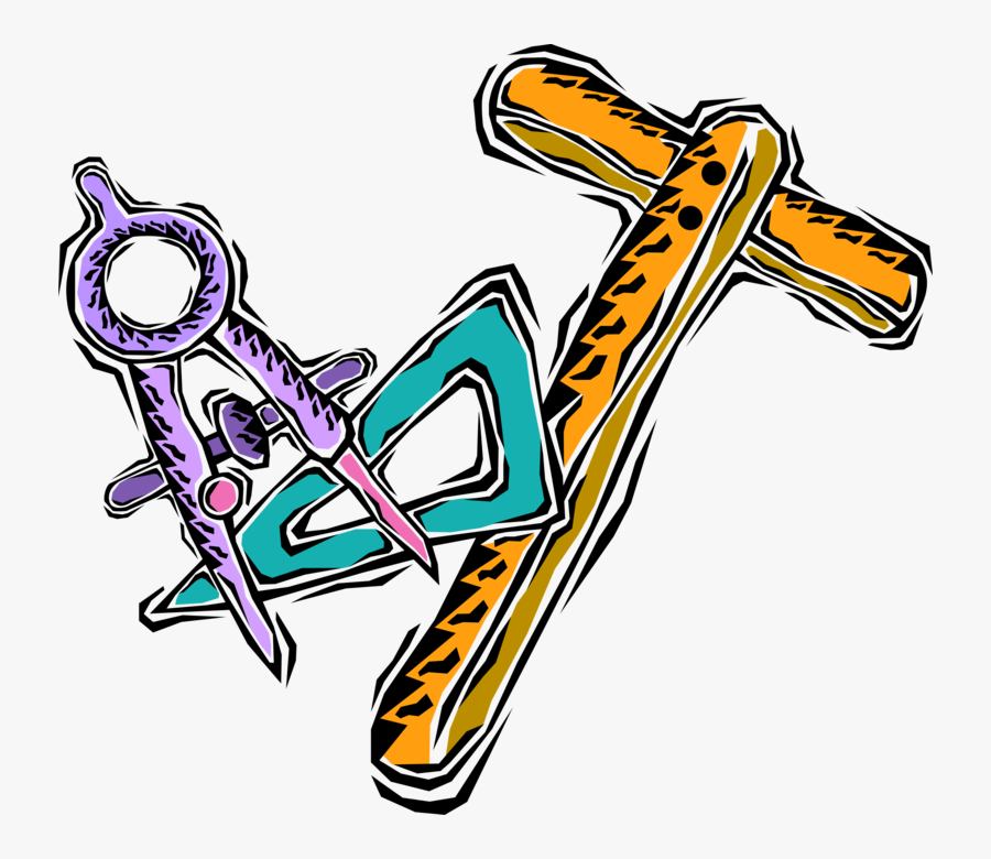 Transparent Drafting Compass Png - T Square Clip Art, Transparent Clipart
