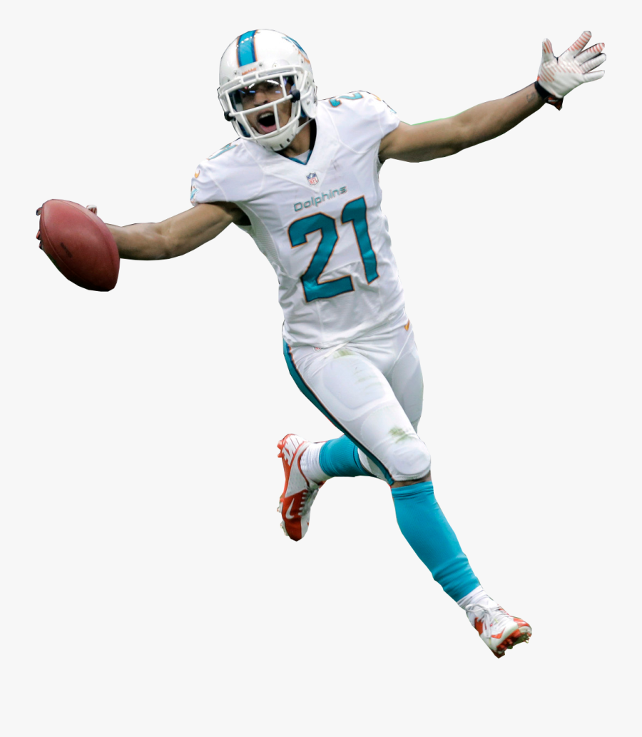 Transparent Free Football Cliparts - Miami Dolphins Player Transparent, Transparent Clipart