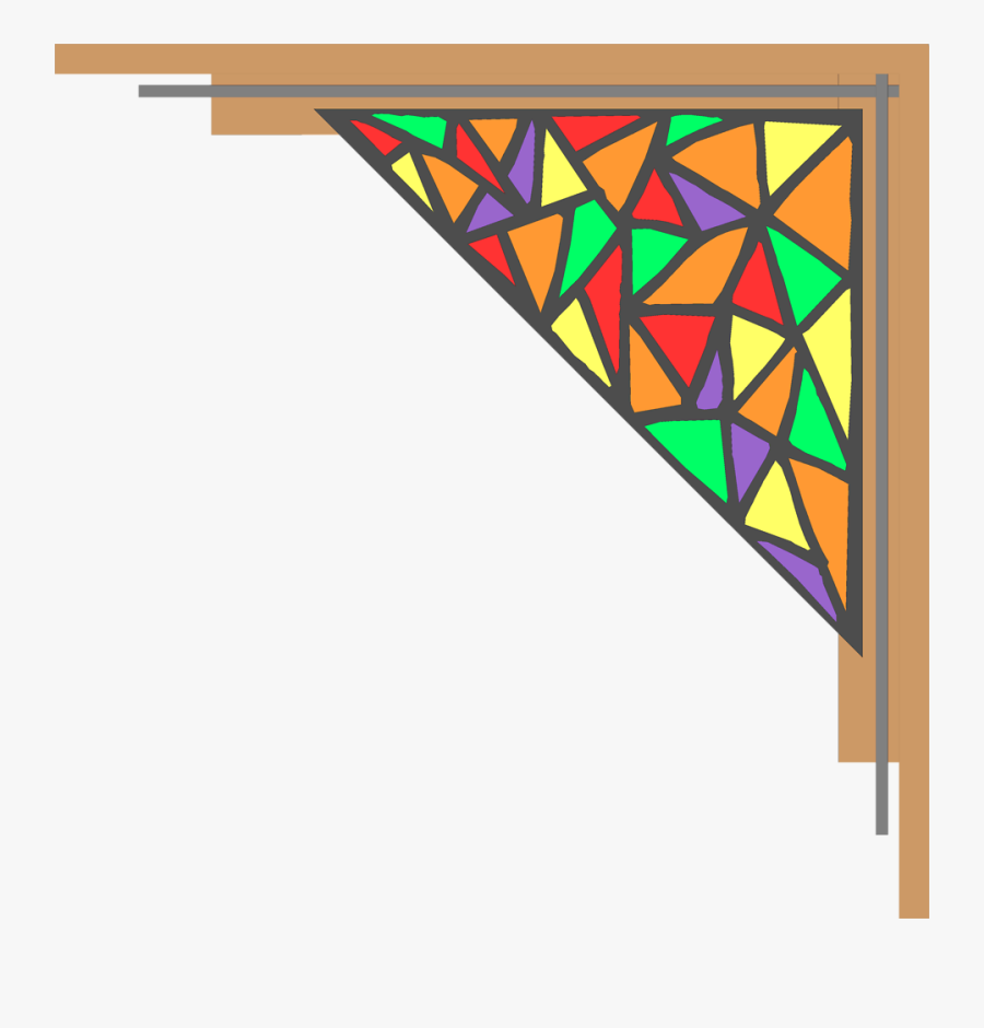 Stained Glass Frame Png, Transparent Clipart