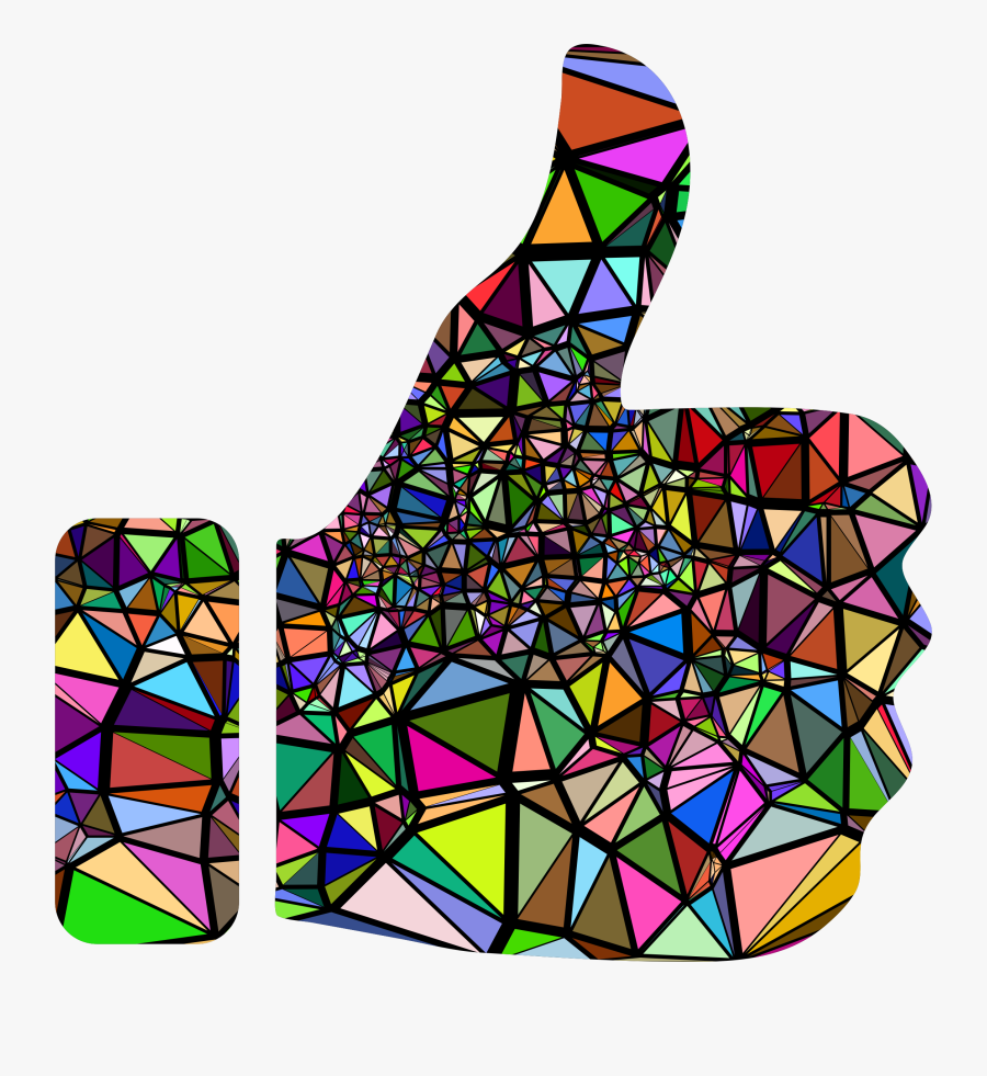 Clip Art Clipart Low Poly Thumbs - Transparent Background Thumbs Up Logo Png, Transparent Clipart